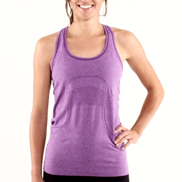 LULULEMON Run: Swiftly Tech Racerback Tank Heathered Tender Violet Size 6 - Picture 2 of 15